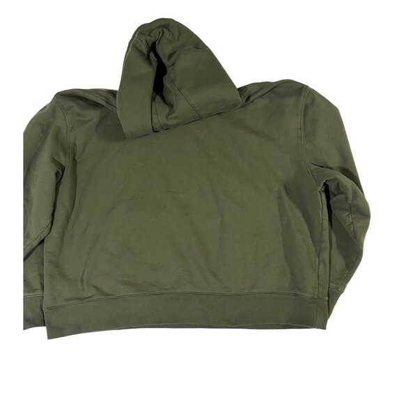 Mode Of One Green NY Logo Hoodie L Cotton Blend Kangaroo Pocket Casual Streetwea - Picture 2 of 7